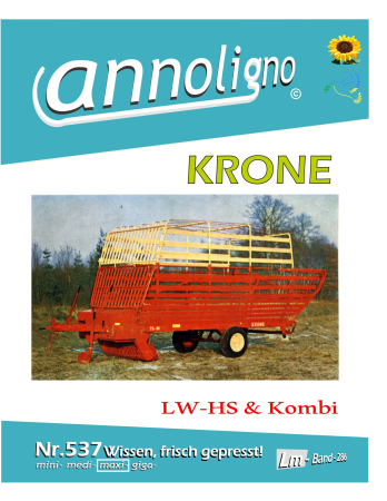 KRONE Ladewagen Typ HS & Kombi Bild- Bedienungsanleitung & Bild- Ersatzteilliste & Explosionszeichnungen - annoligno 537